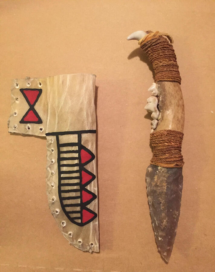 Flint wrapped knife